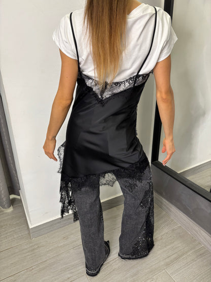 Abito Lingerie Pizzo Nero