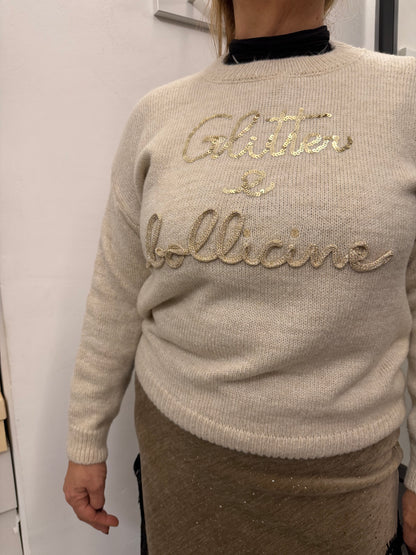 Maglioncino Glitter e Bollicine Burro
