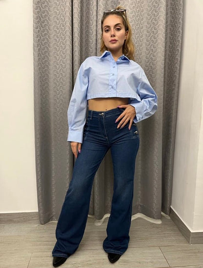 Camicia Crop HaveOne CELESTE
