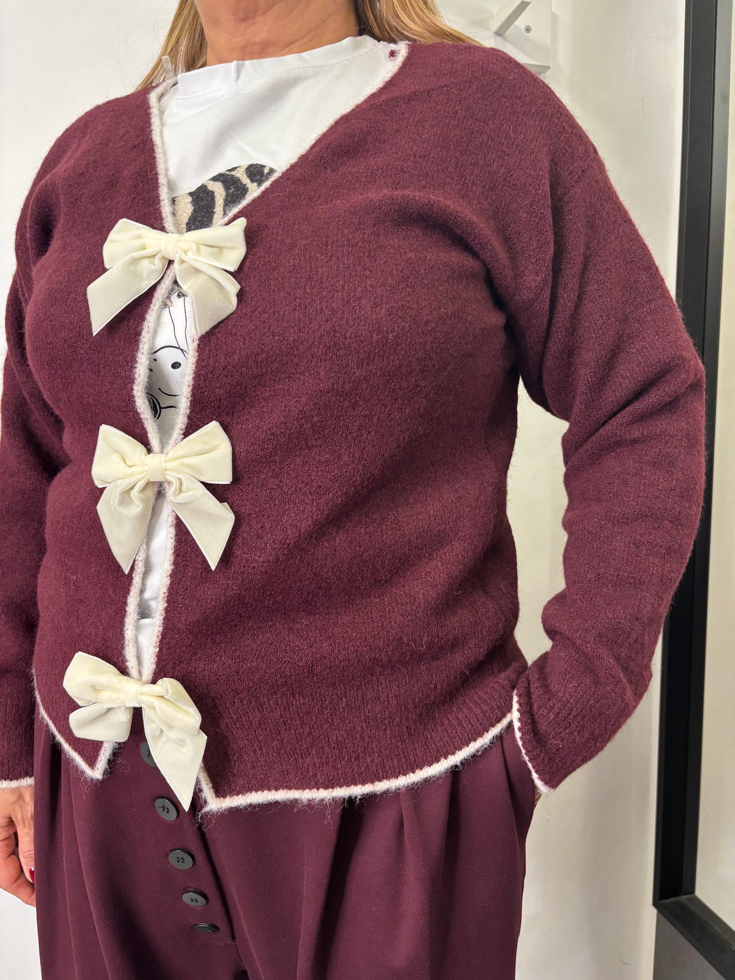 Maglioncino Fiocco Burgundi