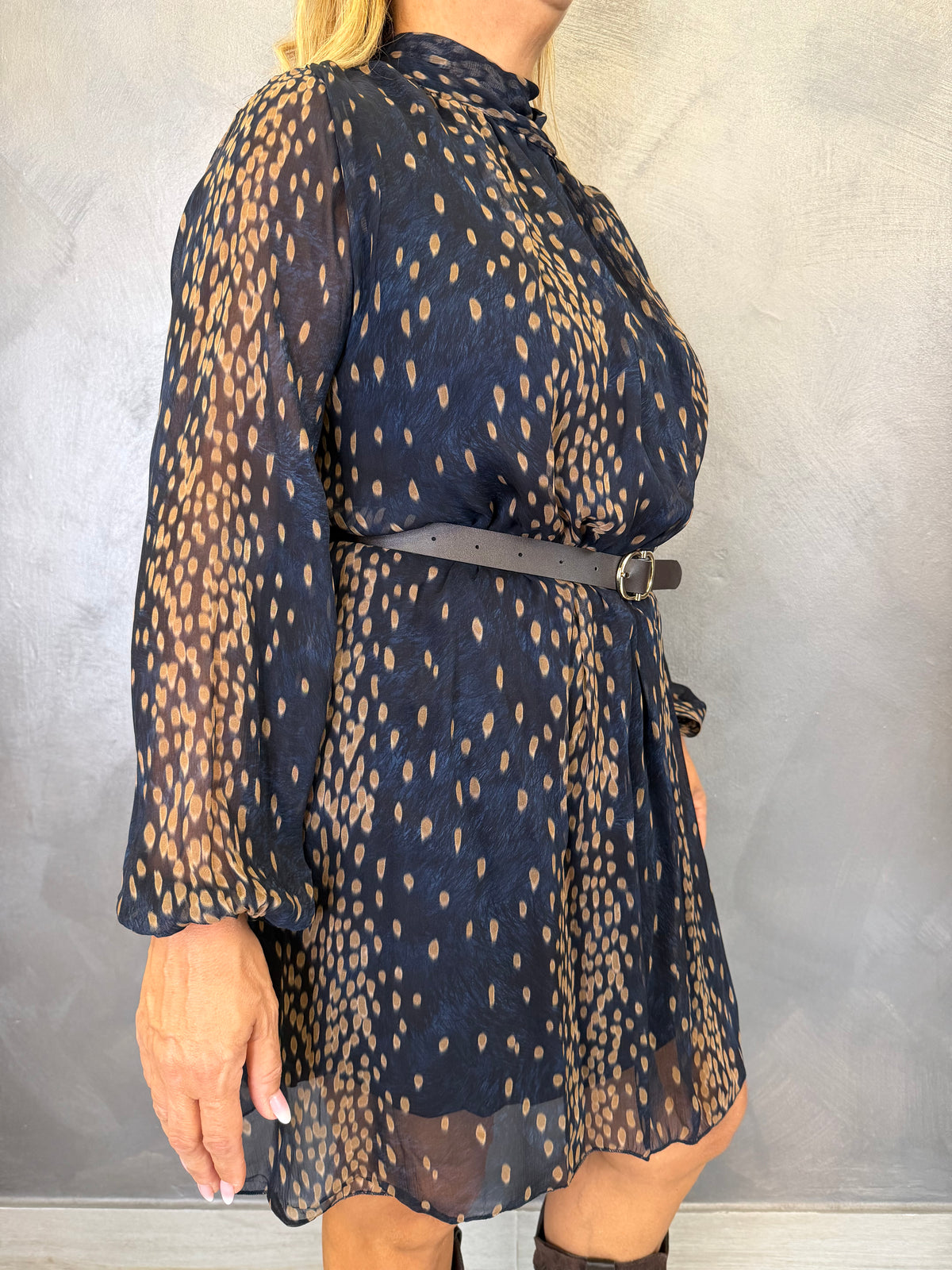 Abito Elodie Blu Notte/Beige