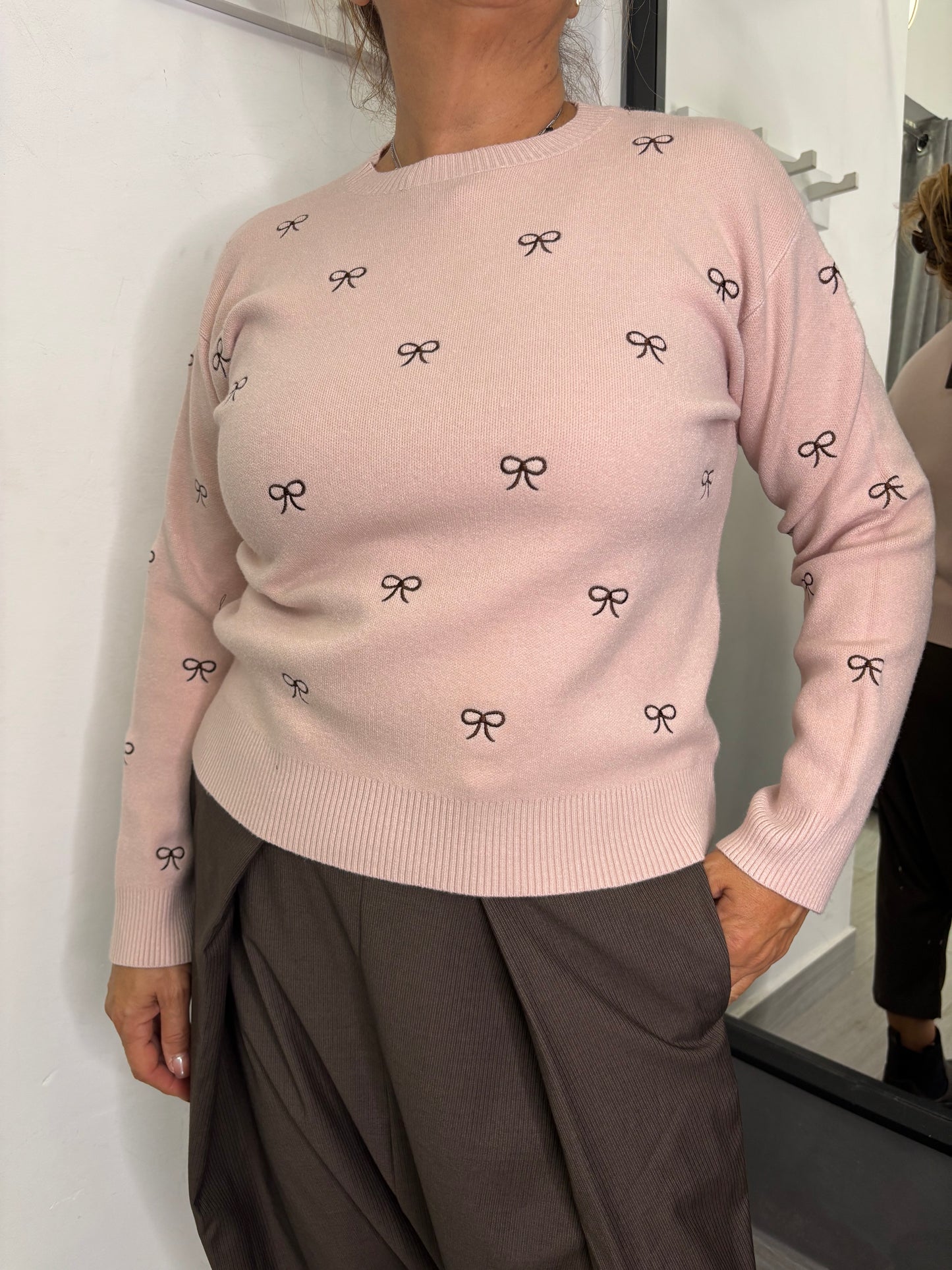 Maglione Fiocchi Rosa