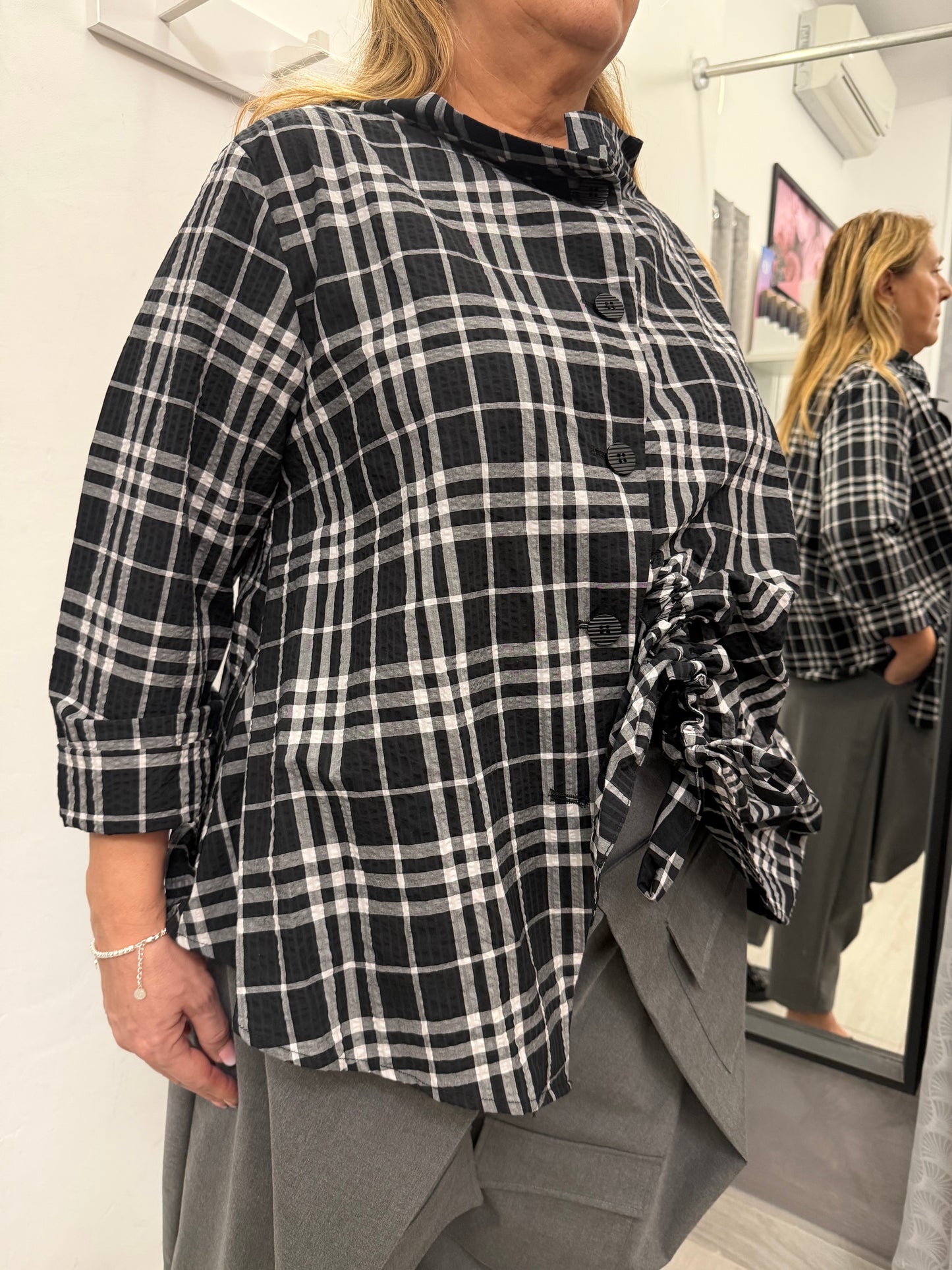 Camicia Wendy Clody Nera/Grigia