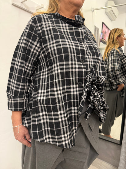 Camicia Wendy Clody Nera/Grigia