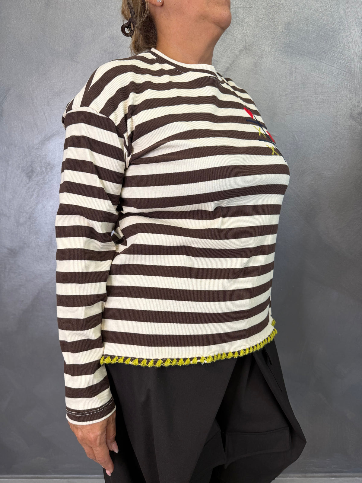 Maglia Panna e Cioccolato Vicolo