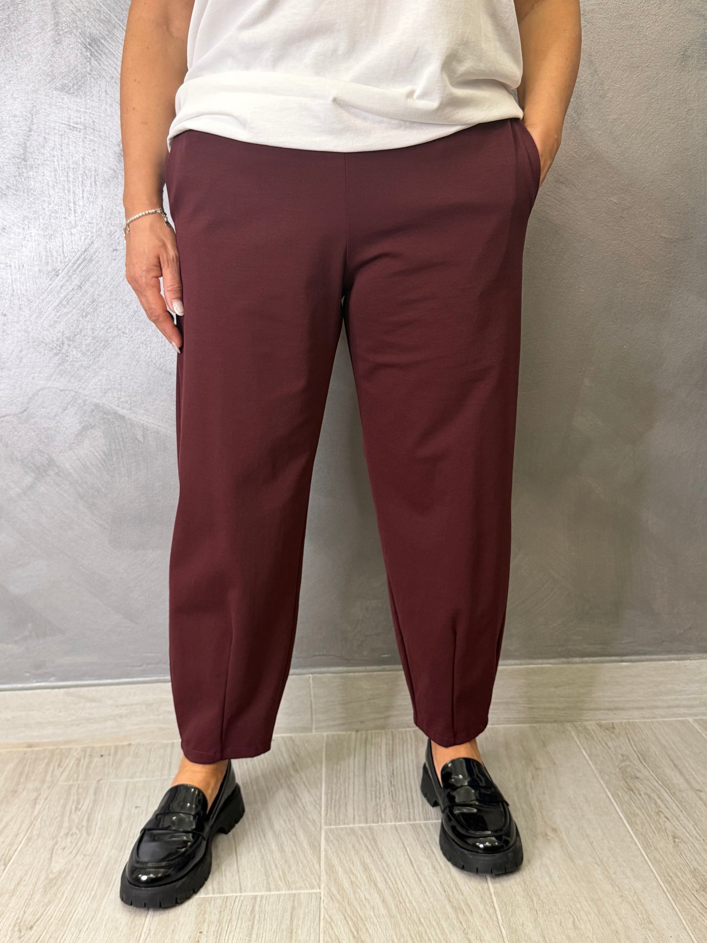 Pantalone Wendy Slim Bordeaux