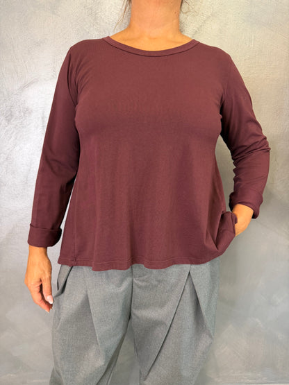 T-Shirt Casual Wendy Bordeaux