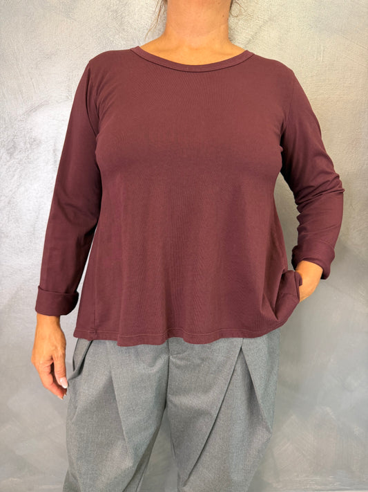 T-Shirt Casual Wendy Bordeaux