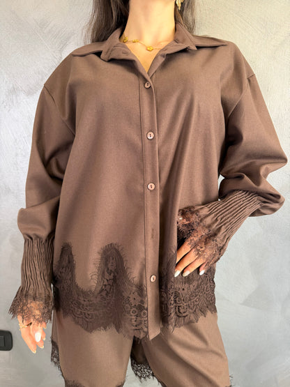 Camicia Margot Marrone