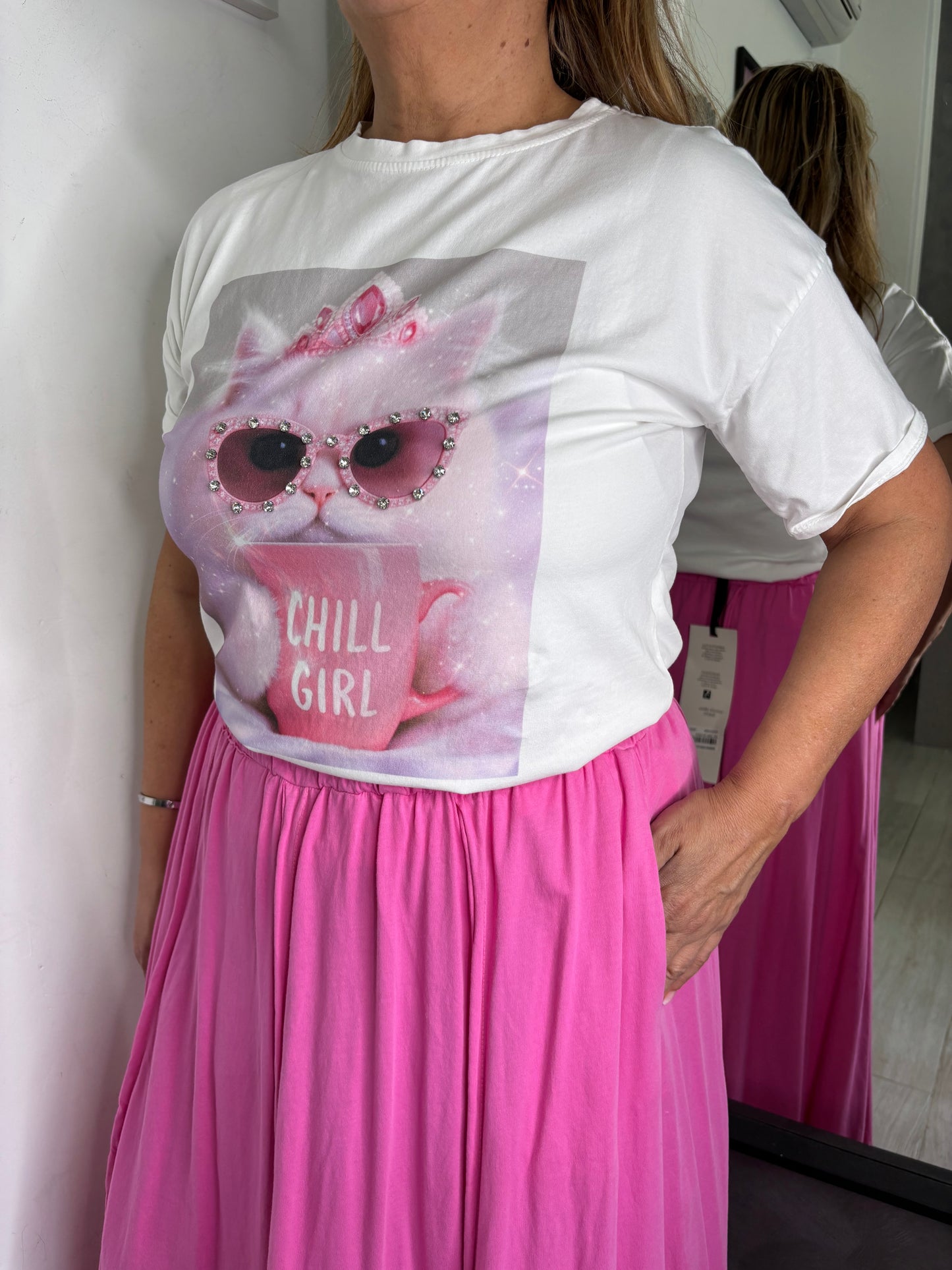 T-shirt Micio Chill Girl