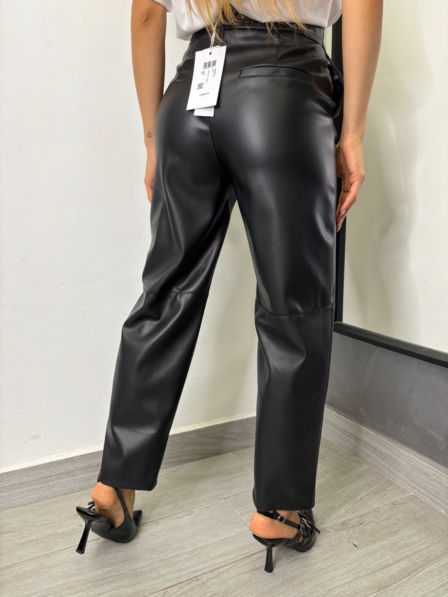 Pantalone Ecopelle Nero Imperial