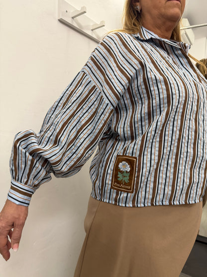 Camicia a Righe Azzurra