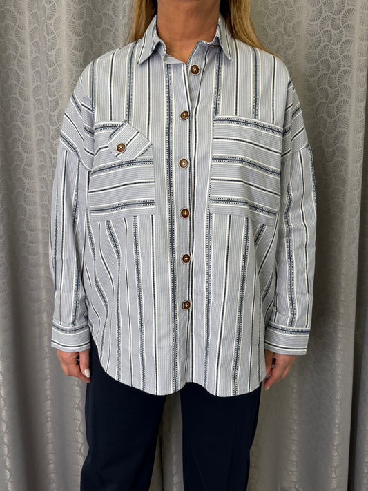 Camicia a Righe Blu