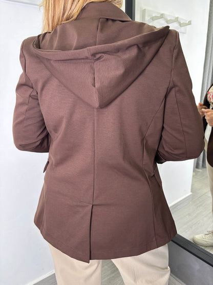 Blazer Cappuccio Marrone