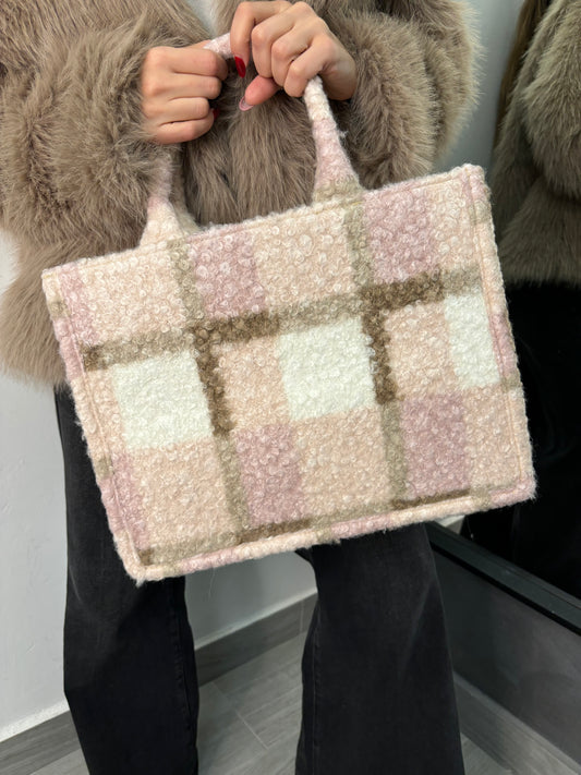 Borsa Bucle’ Rosa/Burro