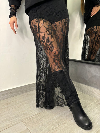 Gonna Pizzo Vicolo Nera