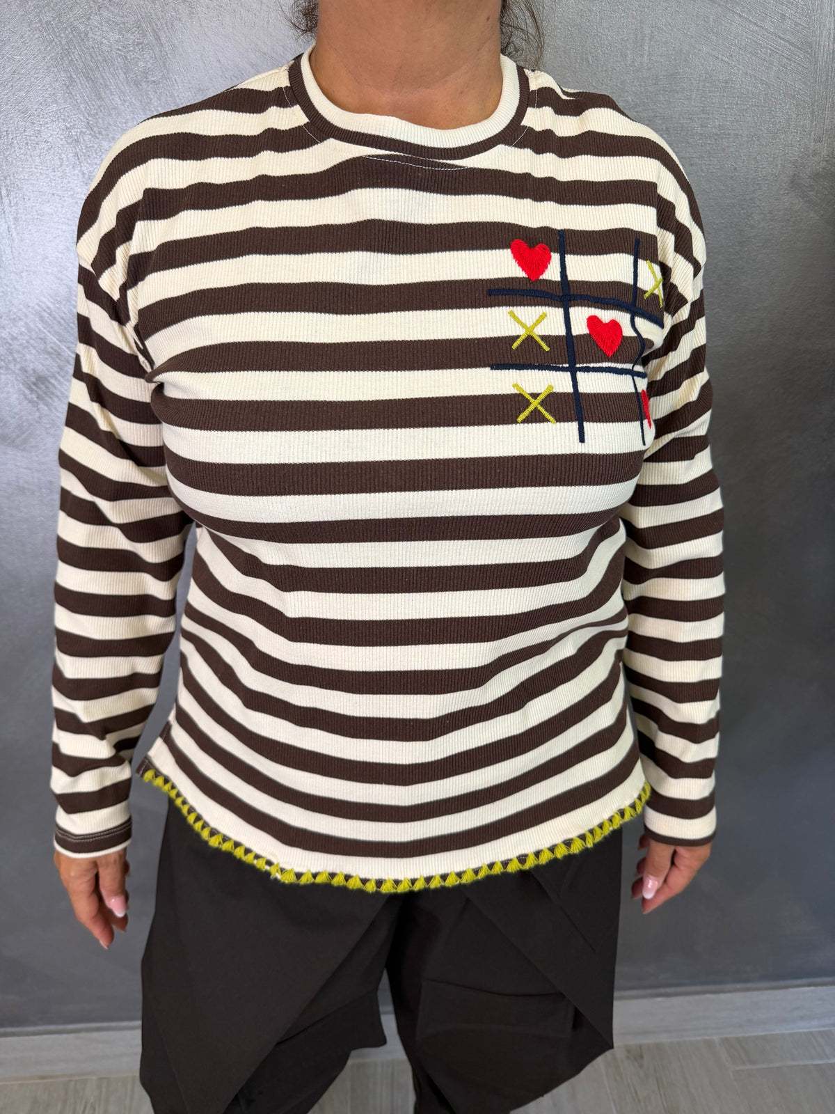 Maglia Panna e Cioccolato Vicolo