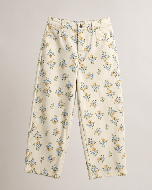 Pantalone Fiori Burro