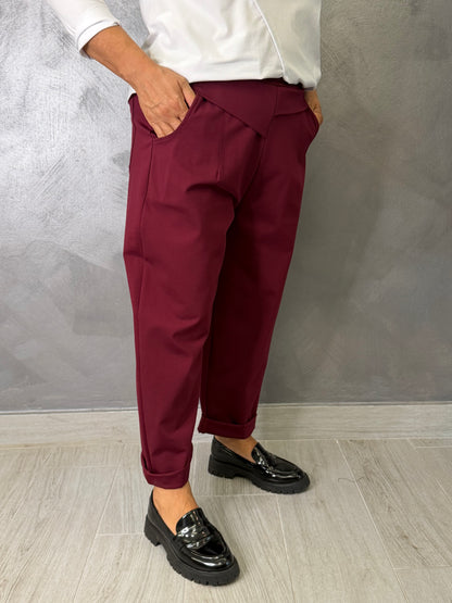 Pantalone 158C Sofia Bordeaux