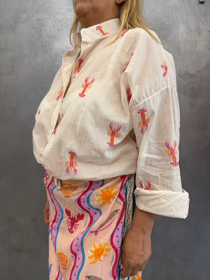 Camicia Aragosta Burro
