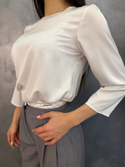 Camicia Saten White Imperial