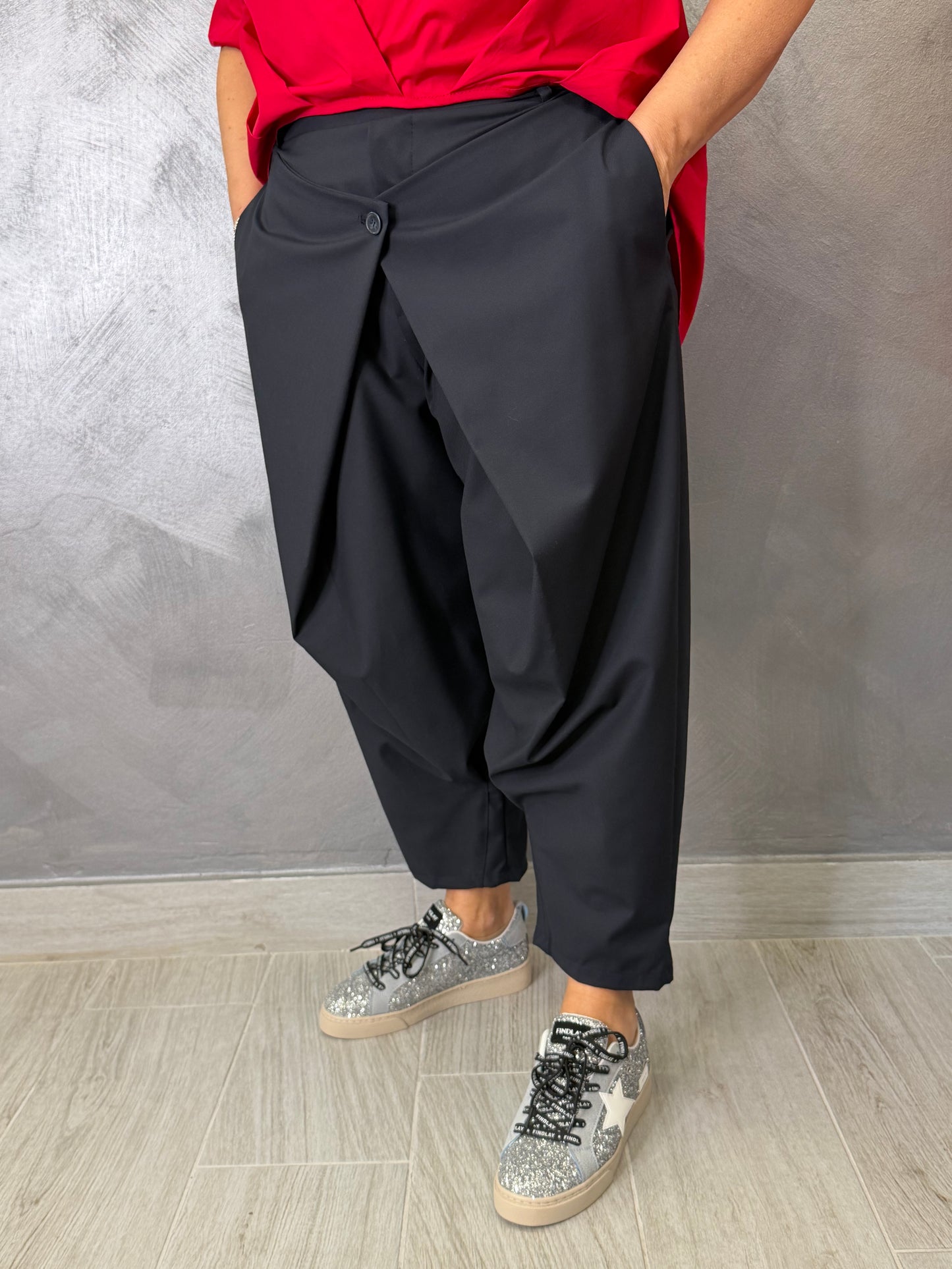 Pantalone Wendy Doppio Pareo Blu