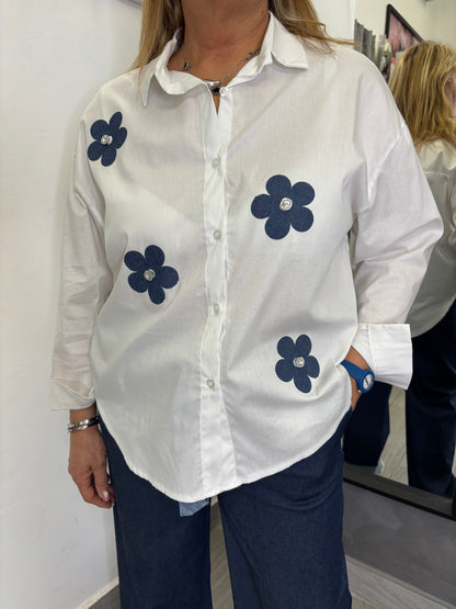 Camicia Fiore Bianca