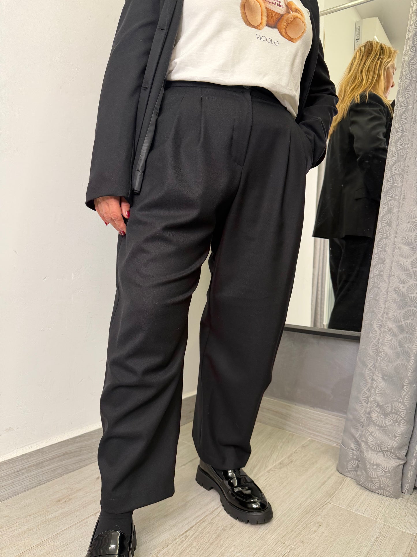 Pantalone Baggy Nero Vicolo