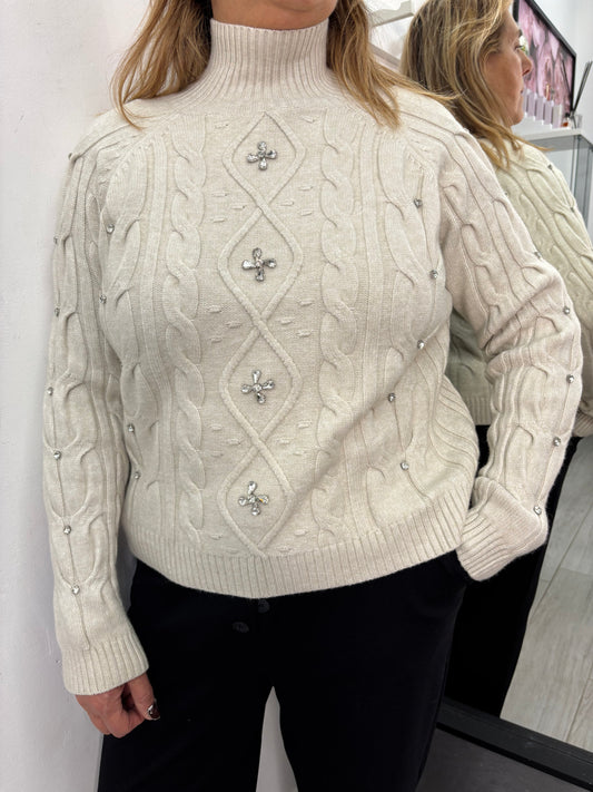 Maglione Fiore Burro