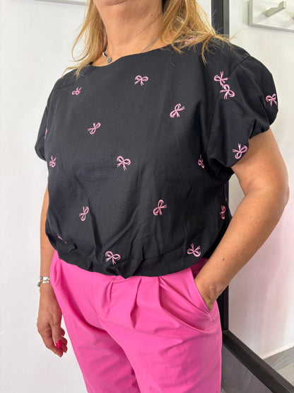 Camicia Fiocco Nera