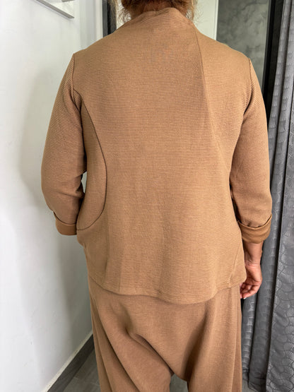 Maglia Wendy Morgan Con Tasche  Cammello