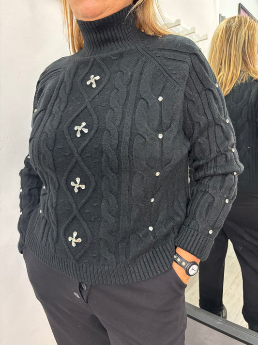 Maglione Fiore Nero