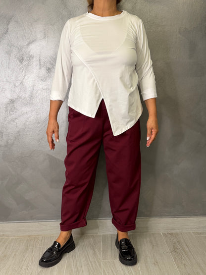 Pantalone 158C Sofia Bordeaux