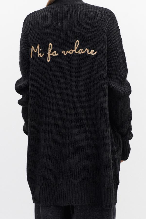 Cardigan Mi fa Volare Lumina Nero