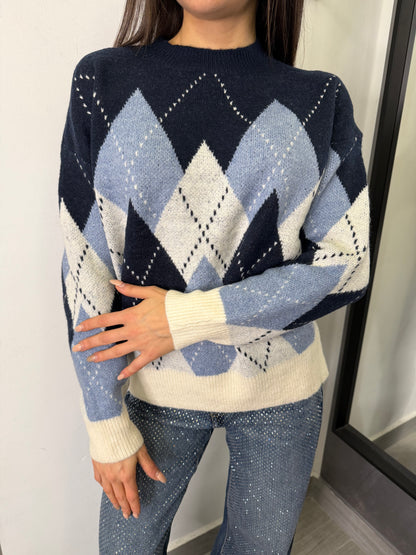 Maglione Rombi Blue