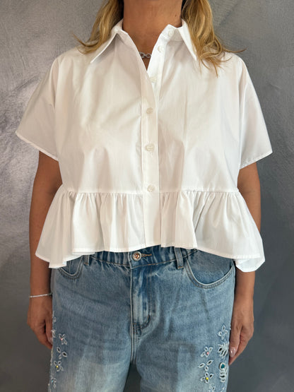 Camicia Crop Imperial Bianca