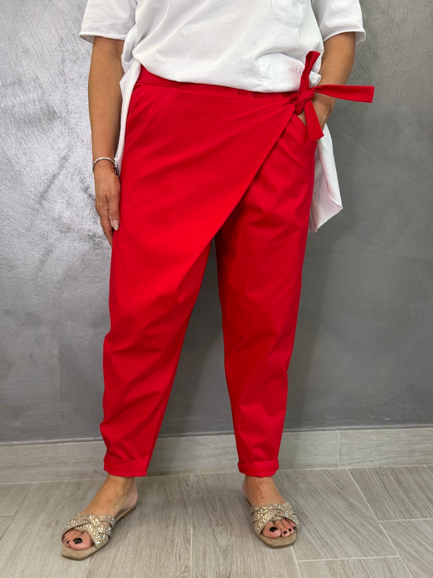 Pantalone Sun Pareo Summer Rosso