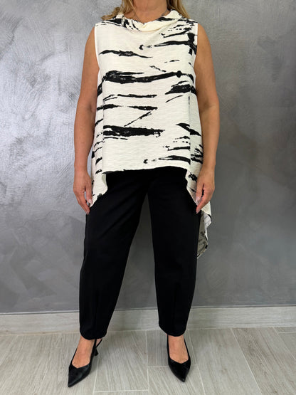 Top Wendy Onda Bianco/Nero
