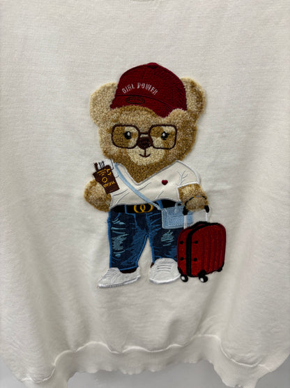 Maglioncino Teddy Valigia Bianca