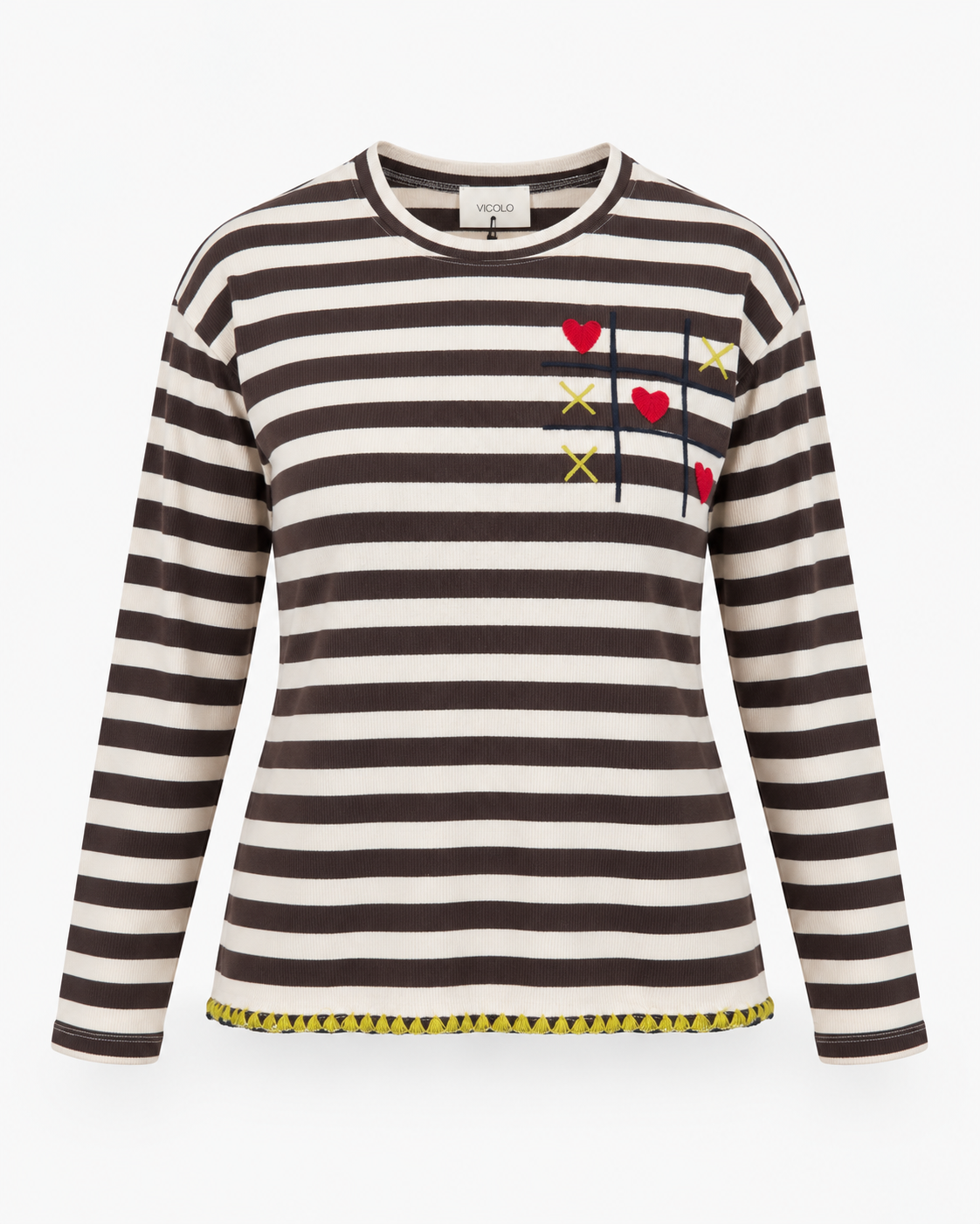 Maglia Panna e Cioccolato Vicolo