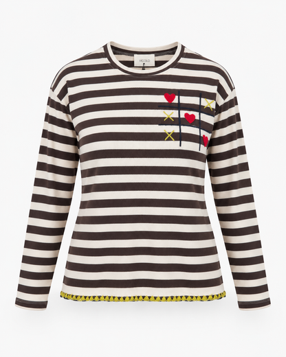 Maglia Panna e Cioccolato Vicolo