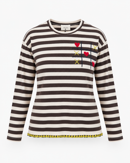 Maglia Panna e Cioccolato Vicolo