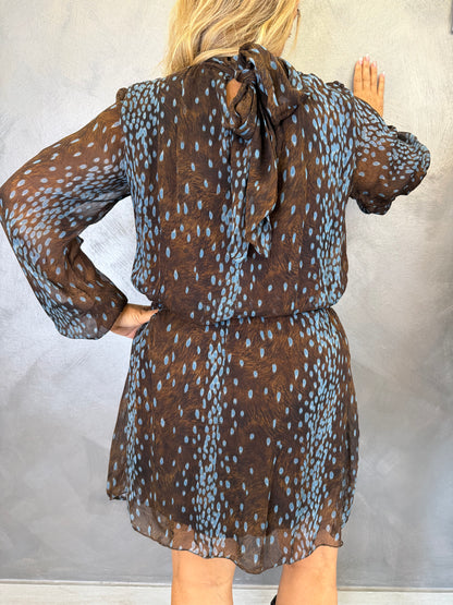 Abito Elodie Marrone/Azzurro