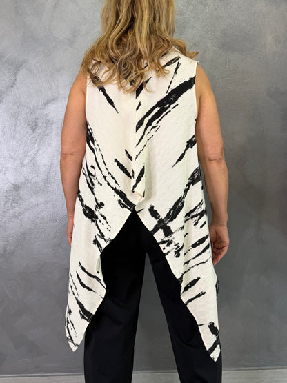Top Wendy Onda Bianco/Nero