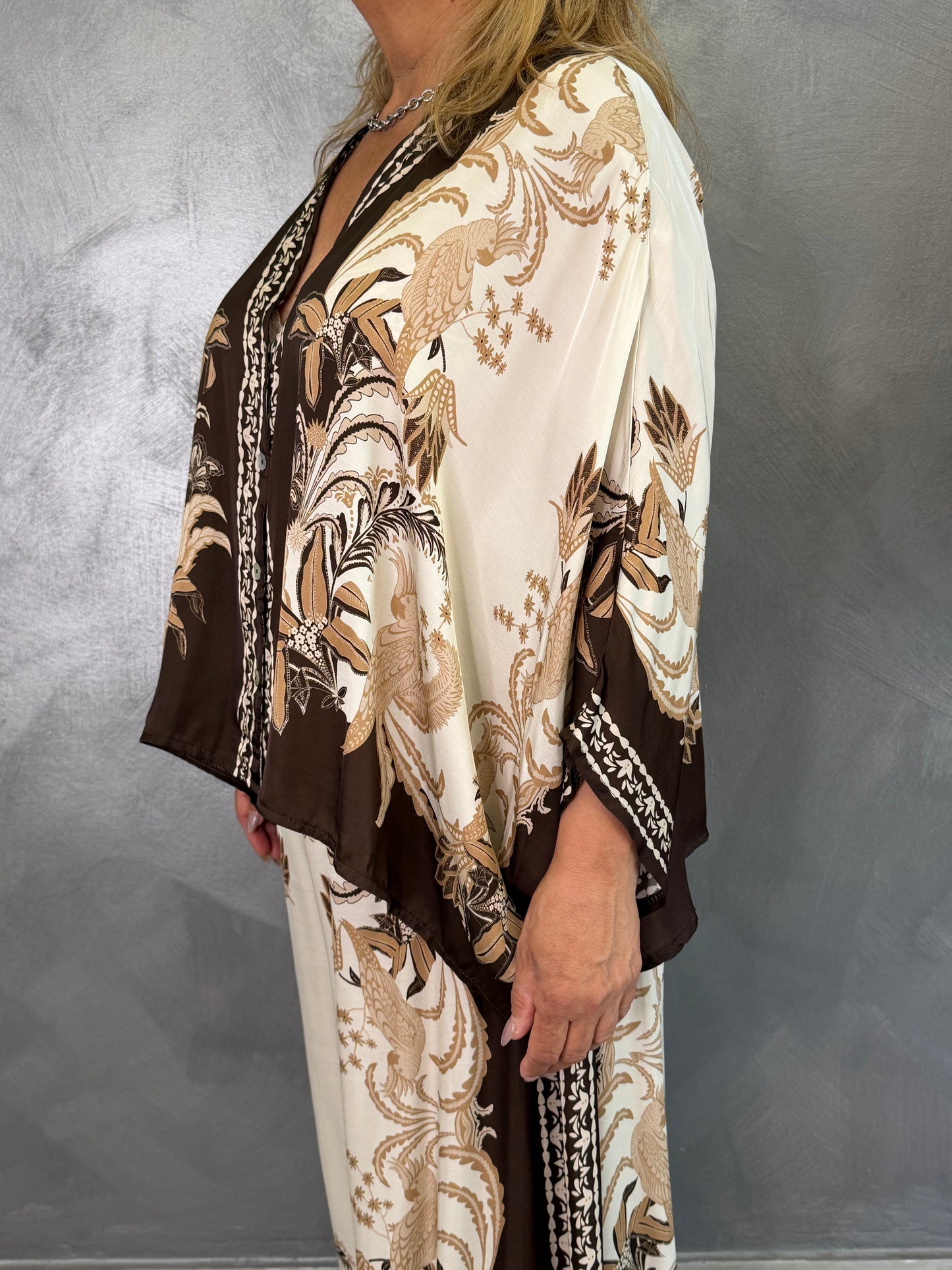 Camicia Nives Fantasia Marrone