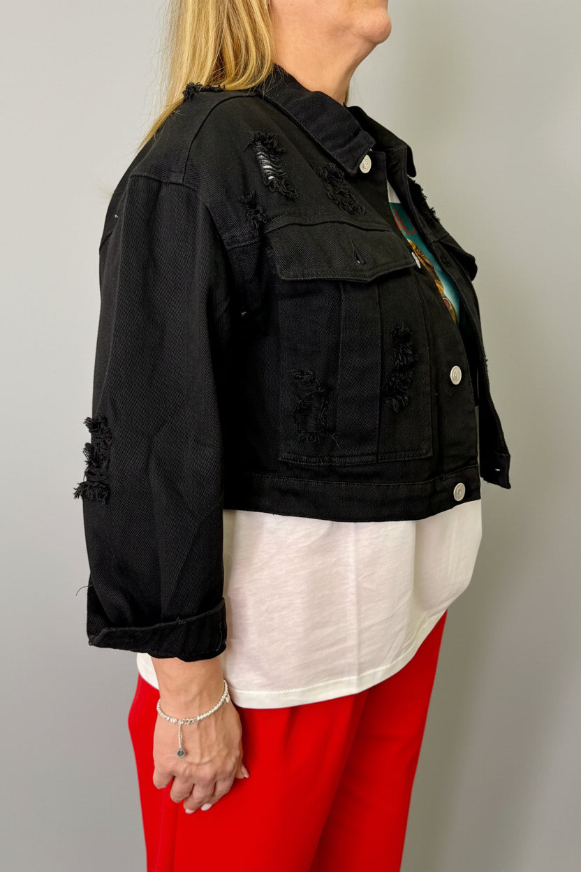 Giubbotto Jeans Nero