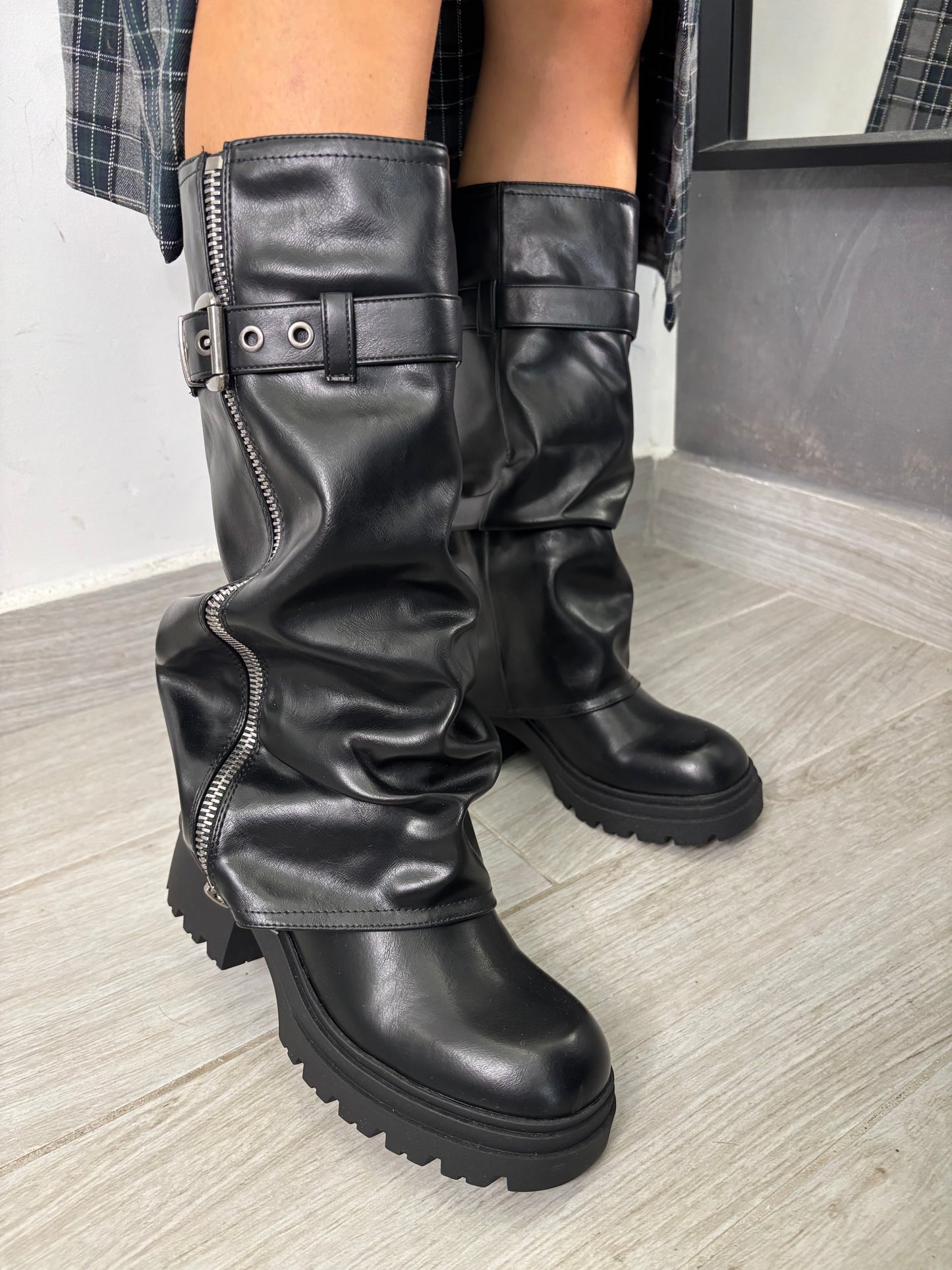 Stivale Biker Nero