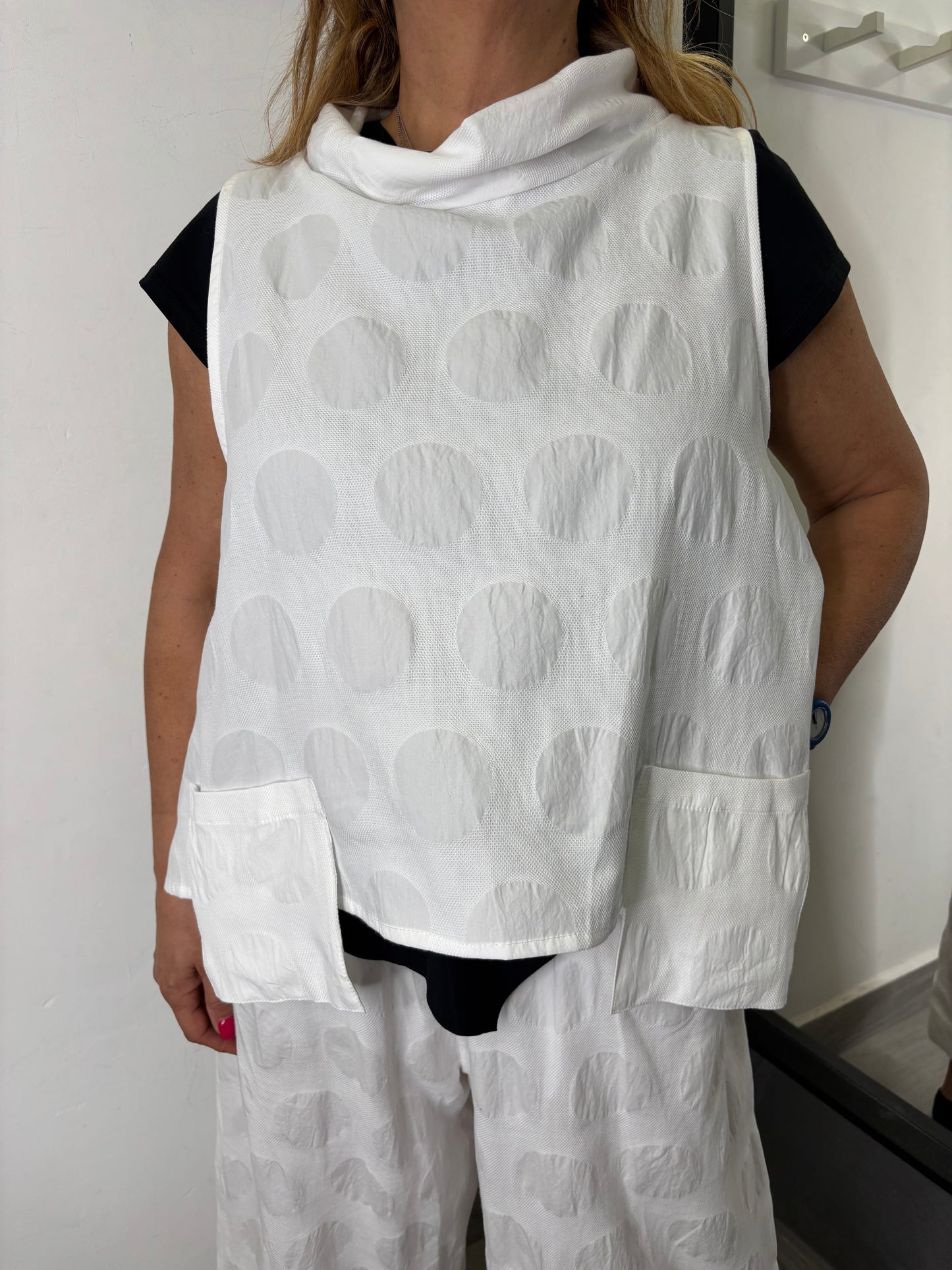 Gilet Wendy Pois Bianco