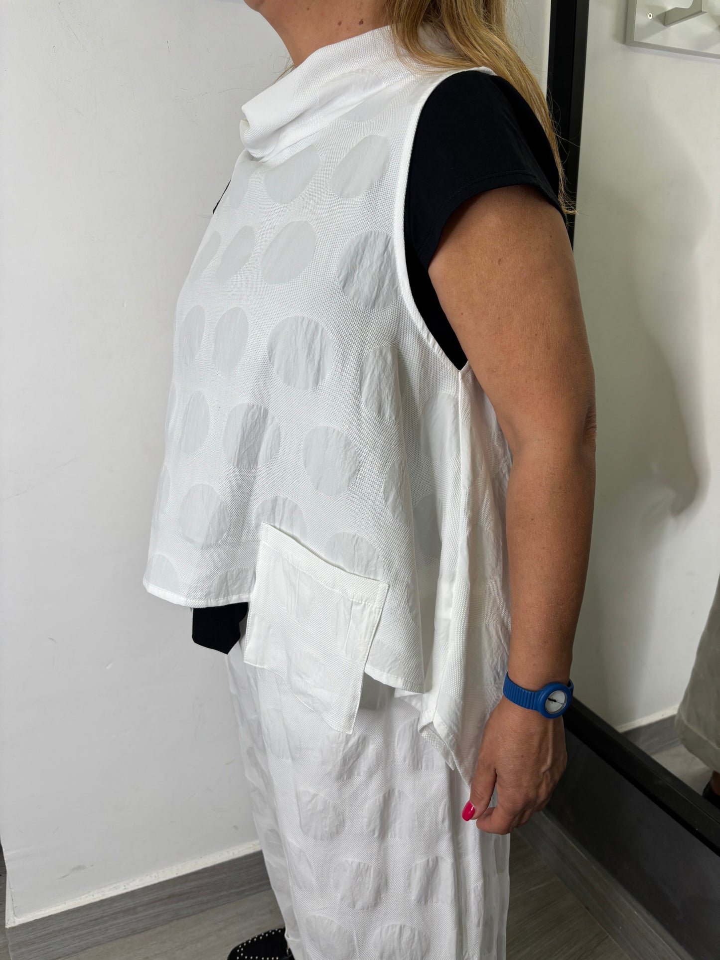 Gilet Wendy Pois Bianco