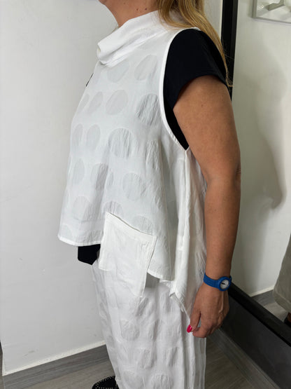 Gilet Wendy Pois Bianco